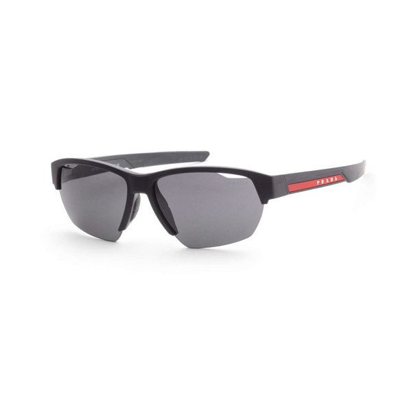 Prada Black 64mm Matte Black Men's Sunglasses - Picture 1 of 2